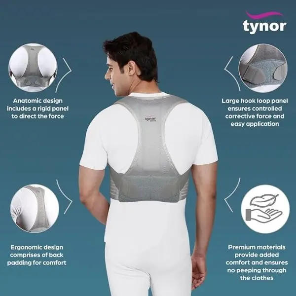 Posture Corrector for Women & Men - Adjustable Back Straightener For Upper Back Pain Relief, Correct Slouching, Hunching & Bad Posture