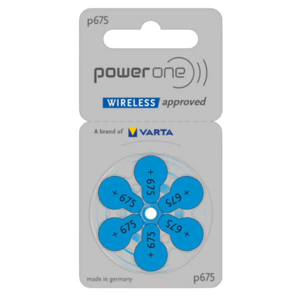 Power One Wireless Highlevel Hearing Battery, P675(6 Batteries set) - Image 2