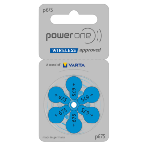 Power One Wireless Highlevel Hearing Battery, P675(6 Batteries set)
