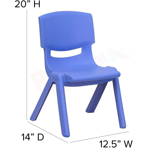 Pre- School Chair/ Plastic Kids Chair || Portable Chair for Kids || Sturdy Kids Chair for 1 Year+ |(20"* 14"*12" H*D*w) - Image 2