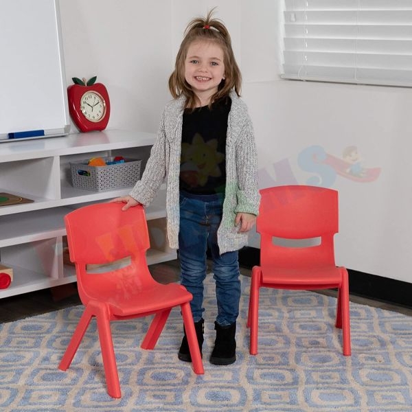 Pre- School Chair/ Plastic Kids Chair || Portable Chair for Kids || Sturdy Kids Chair for 1 Year+ |(20"* 14"*12" H*D*w) - Image 3