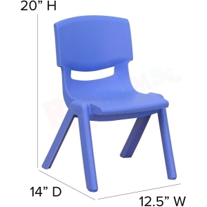 Pre- School Chair/ Plastic Kids Chair || Portable Chair for Kids || Sturdy Kids Chair for 1 Year+ |(20"* 14"*12" H*D*w)