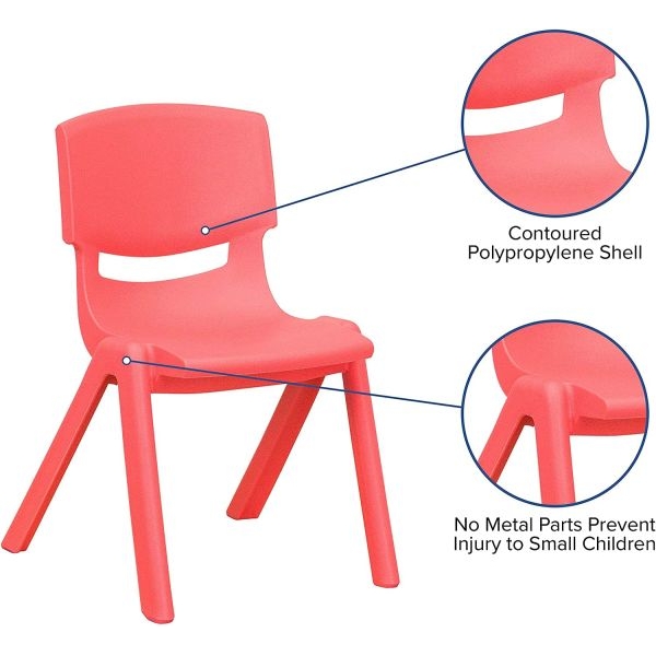 Pre- School Chair/ Plastic Kids Chair || Portable Chair for Kids || Sturdy Kids Chair for 1 Year+ |(20"* 14"*12" H*D*w) - Image 5