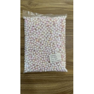 Premium 8mm Round Pearl Beads – Vibrant Hot Pink & Soft Yellowish White Shades – 500 Grams Bulk Pack – Lustrous Finish for Jewelry Making