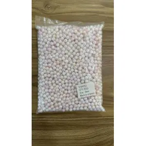 Premium 8mm Round Pearl Beads – Vibrant Hot Pink & Soft Yellowish White Shades – 500 Grams Bulk Pack – Lustrous Finish for Jewelry Making