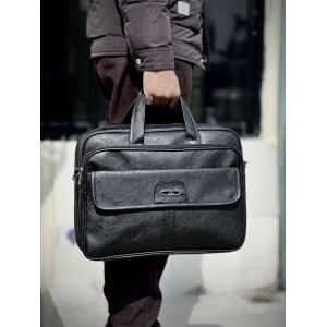 Premium Brown PU Leather Office File Bag | Laptop & Document Business Briefcase for Men