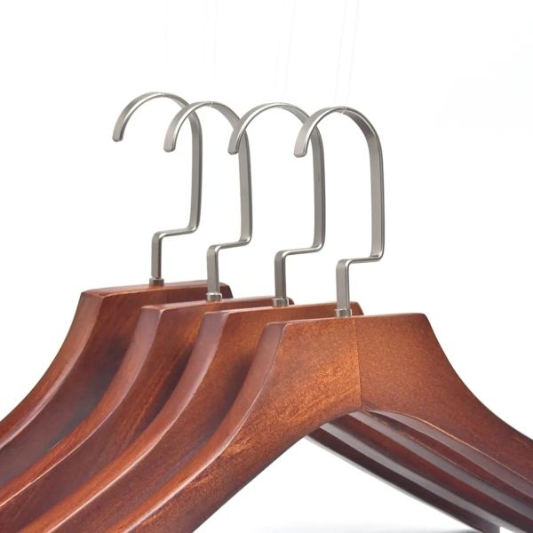 Premium Coat Hangers for Cloths Luxury Wooden Coat Jacket Clothes Hanger for Display-4 pieces - Image 4