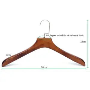 Premium Coat Hangers for Cloths Luxury Wooden Coat Jacket Clothes Hanger for Display-4 pieces
