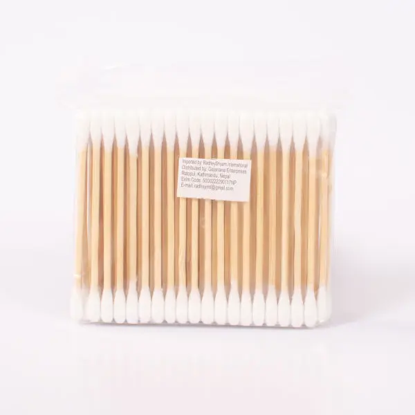 Premium Eco-Friendly Cotton Buds 100% COTTON BUDS Ear Cleaning 100 STICKS Removing Dust & Dirt Multipurpose Double tip cotton - Image 2