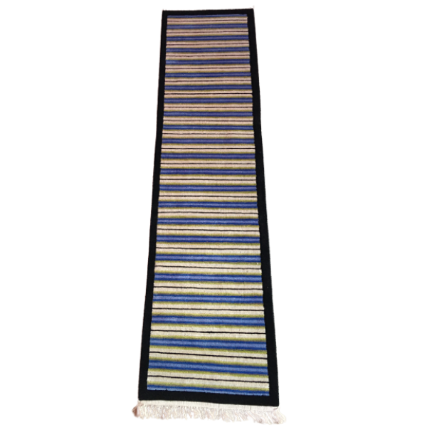 Premium Hand-Knotted Tibetan Wool Rug - Traditional Nepalese Artisan Carpet - 100 Knots Per Inch - 1.38 ft x 5.28 ft - Image 2