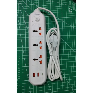 Premium Heavy-Duty Multiplug with Safety Breaker | Child Safety Protection | High Conductivity Copper | 750°C Anti-Flaming Body | High-Performance Power Cable
