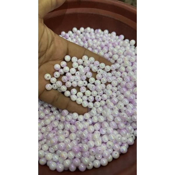 Premium Light Purple Shade 8mm Round Pearls Lustrous Beads – 500 Grams Bulk Pack - Image 3
