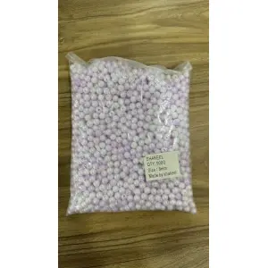 Premium Light Purple Shade 8mm Round Pearls Lustrous Beads – 500 Grams Bulk Pack