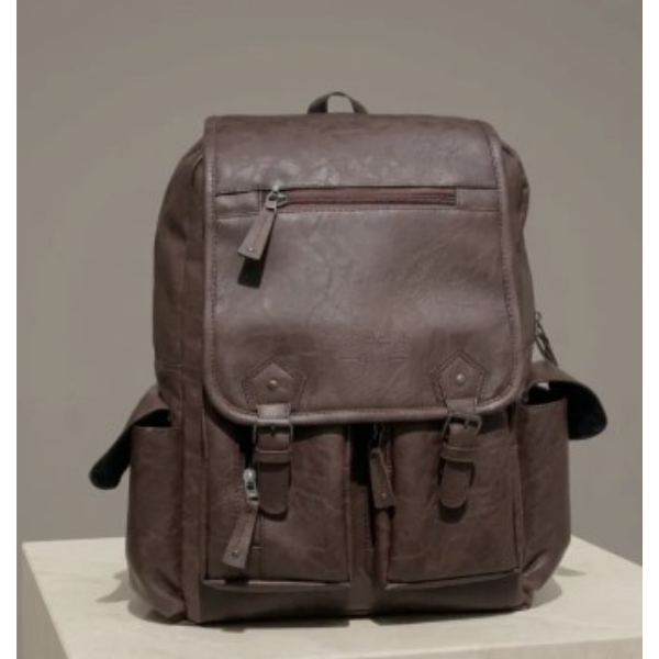Premium PU Leather Backpack |Best Bag For College And Office Purposes For Men/Suitable To Carry Laptop And Easy For Traveling And Treks - Image 2