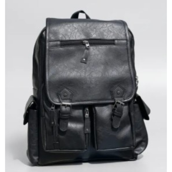 Premium PU Leather Backpack |Best Bag For College And Office Purposes For Men/Suitable To Carry Laptop And Easy For Traveling And Treks - Image 3