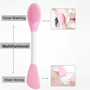 Premium Silicone Facial Mask Brush Dual Use Exfoliating Face Mask Applicator
