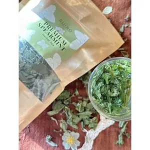 Premium Spearmint Tea For Acne, Reduces Facial Hair, Hormonal Imbalance, PCOD/PCOS, And Weight Loss (Loose Tea) - 40GMS Kraft Pack - Suiro Teas