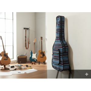 Premium Traditional Multi-Color Cotton Guitar Bag – Large (108cm) with Padded Straps