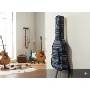 Premium Traditional Multi-Color Cotton Guitar Bag – Large (108cm) with Padded Straps