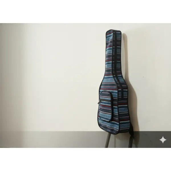 Premium Traditional Multi-Color Cotton Guitar Bag – Large (108cm) with Padded Straps - Image 5