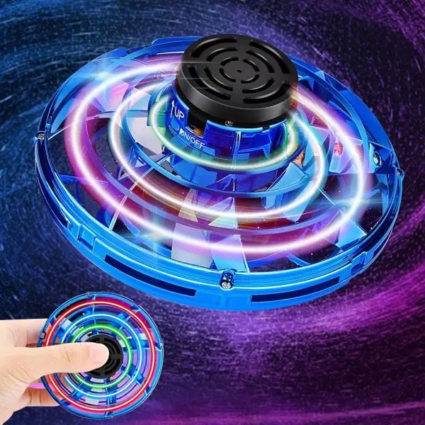 Pressure Reducing LED Light Flying Fingertip Gyroscope 360° Rotating UFO Type Helicopter Hand Spinner Interesting Resistant To Falling Fingertip Helicopter Toy - Image 2
