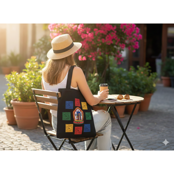 Printed Cotton Tote Bag-Side Bag-Shoulder Bag For Women - Image 2