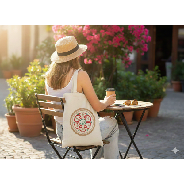 Printed Cotton Tote Bag-Side Bag-Shoulder Bag For Women - Image 4