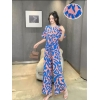 Printed Jump Suit. Front Bottom And Front Adjustable Dori. Over Size Jumpsuit