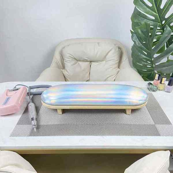 Professional Arm Rest Nail Table With Mat Pu Hand Pillow Cushions Table For Nail Technicians & Beauty Salons - Image 2
