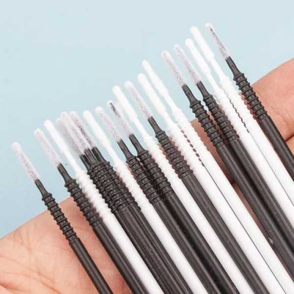Professional Eyelashes Extension Buds Eyelash Cleaning Brush Glitter Handle Micro Eyelash Extension Brush Micro Applicator Brush Disposable Micro Cotton Swab Brush - Image 5