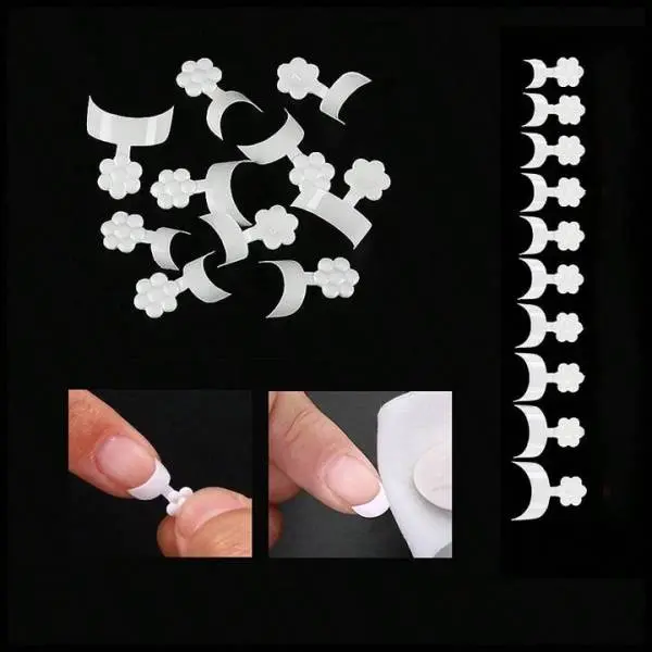 Professional French Nail Tips Extension for Nail Technicians Short Style Acrylic False Case Finger 10 Sizes Nails White 500Pcs Nail Tips Salon Use Nails - Image 4