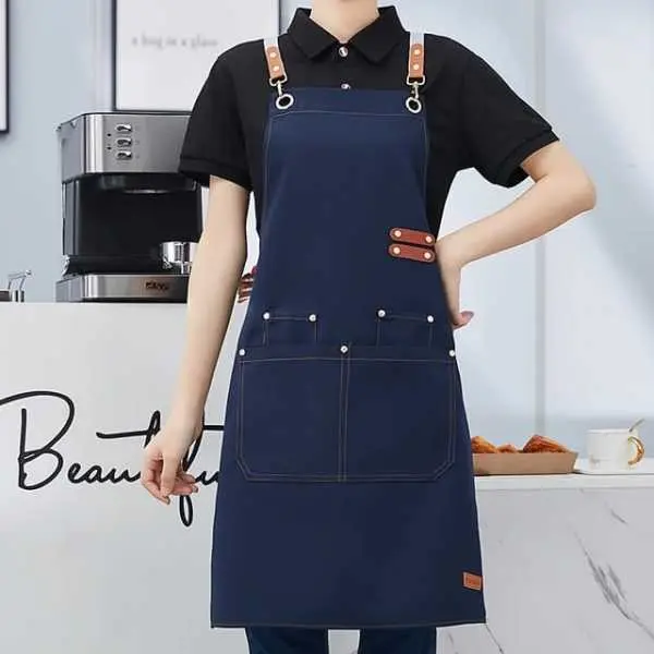 Professional Salon Apron Waterproof / Oilproof Kitchen Apron With Front Pockets Multi Pocket Beauty Apron Hair Salon Hairdressing Cape for Hair Cutting Apron Barber Hair Cutting Dyeing Cape Multipurpose Apron - Image 4