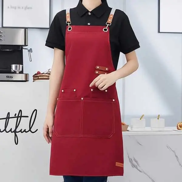 Professional Salon Apron Waterproof / Oilproof Kitchen Apron With Front Pockets Multi Pocket Beauty Apron Hair Salon Hairdressing Cape for Hair Cutting Apron Barber Hair Cutting Dyeing Cape Multipurpose Apron - Image 5