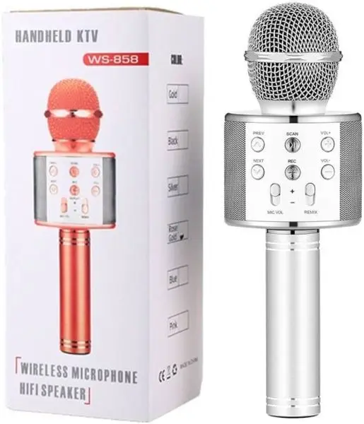 Professional Ws-858 Handheld Ktv Microphone Portable Wireless Karaoke