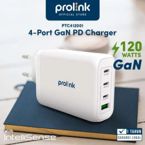 Prolink 120W PPS GaN PD Wall Charger Intelligence with Power Delivery And Quick Charge (PTC412001)