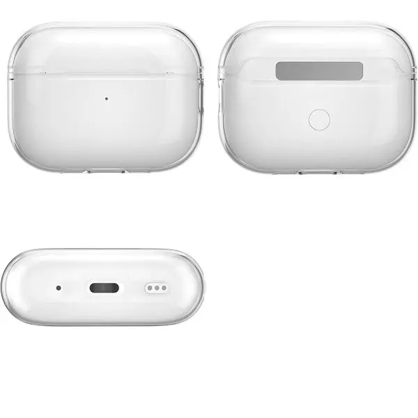 Protective Case for Airpods Pro 2 Transparent & Full Black PC Hard Shell Cover - Image 3