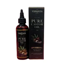 Pure Castor Oil For Overall Hair Health And Multipurpose Usages Vedanta Herbal's 100 ML