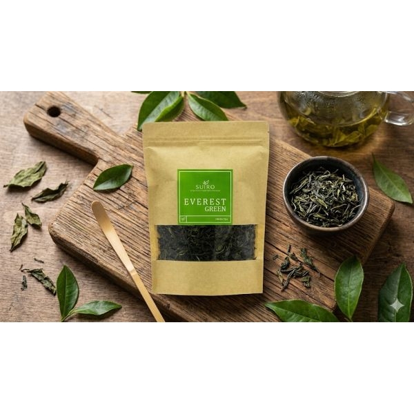 Pure Green Tea Slimming Pack – No.1 Slim Tea for Belly Fat | Natural Weight Loss Tea Nepal | High Antioxidant | Metabolism Booster & Detox Nepal -- Loose Tea - 100GM Kraft Pack - Suiro Teas - Image 4