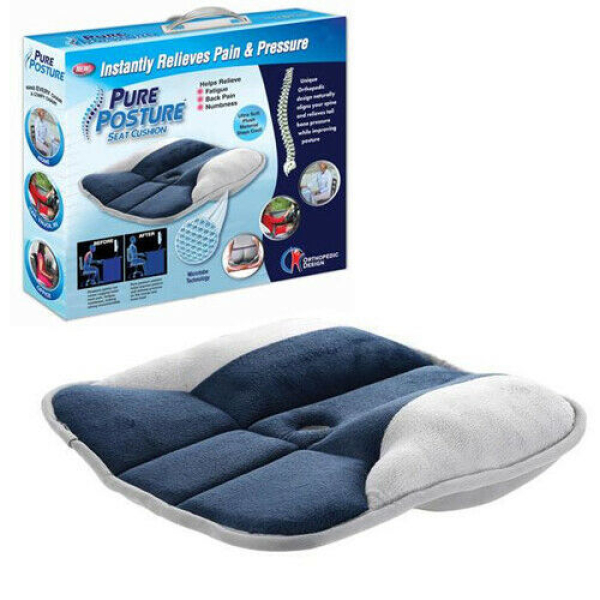 Pure Posture Memory Foam Seat Cushion For Relaxation Sciatica Sitting - Image 2