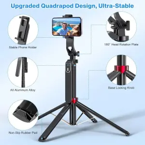 Q185 Intelligent Face Tracking Selfie Stick 360 Degree Rotation Stabilizer with Remote Shutter Wireless Bluetooth Selfie Stick Tripod
