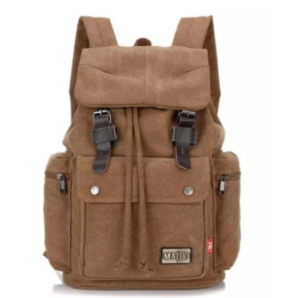 Quality Canvas Jeans Fabric Unisex School Backpack - Image 3