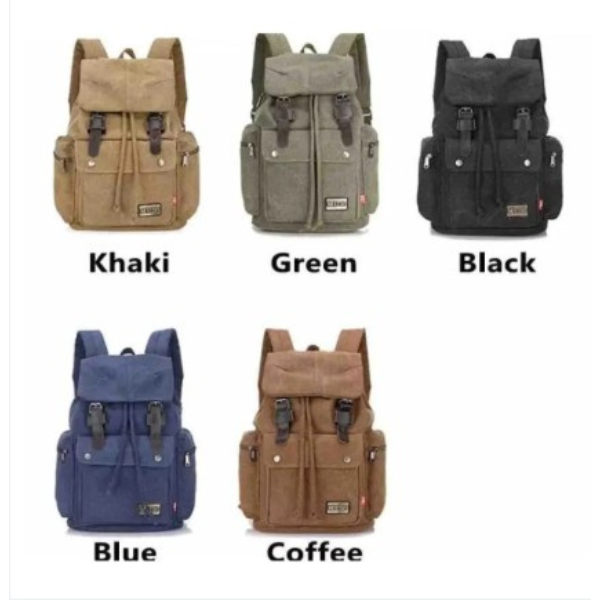 Quality Canvas Jeans Fabric Unisex School Backpack - Image 2