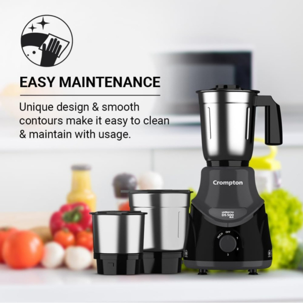 Questa EXP 500W 3 Jar Mixer Grinder | Motor Vent-X Technology | Ergonomic Design - Image 3