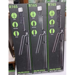 R16 (No-Light)  & R16S/X (With-Light) Selfie Stick Phone Tripod Bluetooth Remote Extendable Monopod