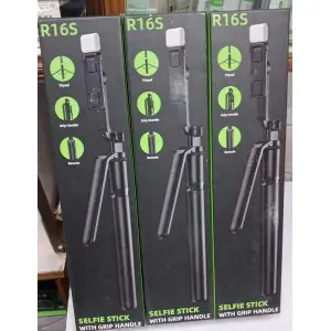 R16 (No-Light) & R16S/X (With-Light) Selfie Stick Phone Tripod Bluetooth Remote Extendable Monopod