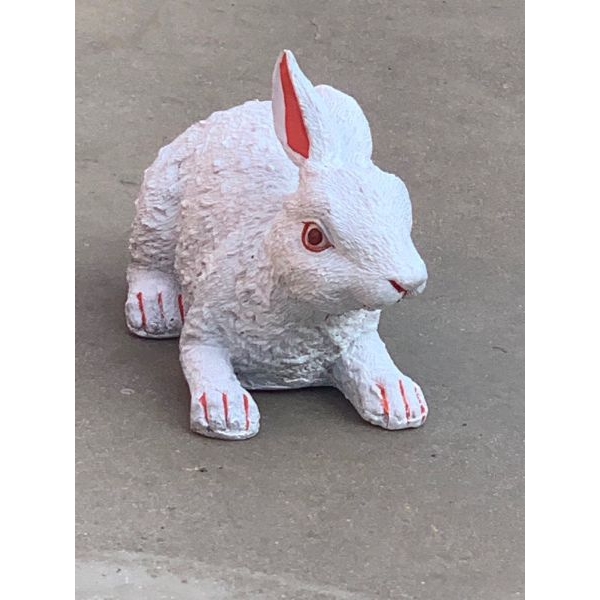 Rabbit Garden Ornament miniature ( White ) - Image 2