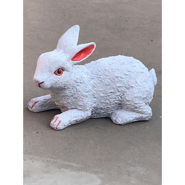 Rabbit Garden Ornament miniature ( White ) - Image 3