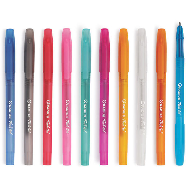 Radius Glitter Gel pen A Set of 10 Different Colour Glitter pen By Mitrata - Image 2