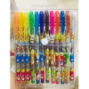 Rainbow Colours Glitter Ballpoint Pens for Creative Arts and Drawings 12pcs Set