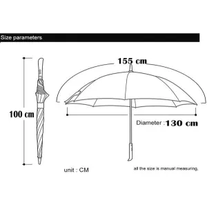 Rainbow Umbrella, Umbrella Large, Compact, Windproof For Kids, Girls, Women